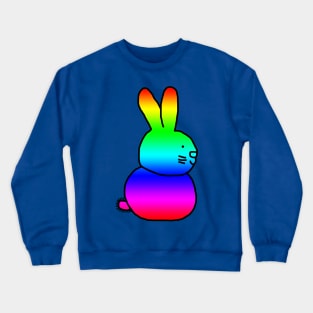 Bright Rainbow Easter Bunny Crewneck Sweatshirt